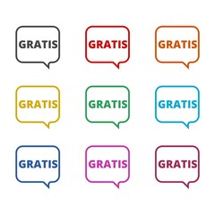 Gratis icon, color icons set