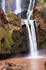 Fototapeta premium Ouzoud Waterfall, Moroccan beautiful nature place of interest in winter