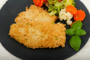 Chicken with sesame seeds