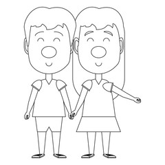 happy kids with red noses over white background, vector illustration