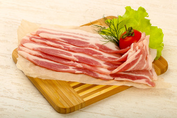 Raw bacon
