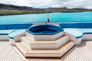 Jacuzzi on the deck of a cruise ship