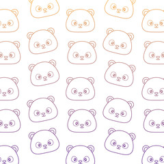 background of cute bear pattern, vector illustration