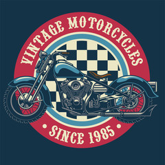 vintage motorcycle badge design © bazzier