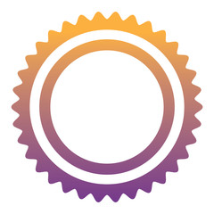 decorative seal stamp icon over white background, vector illustration