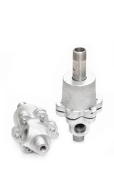 Rotary joint steam iron isolated on white background.