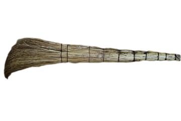 Cleaning broom on white background