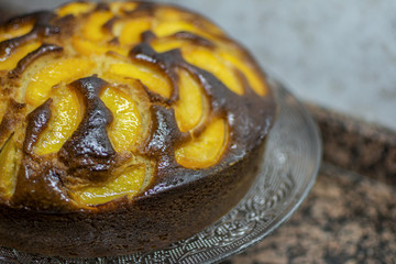 Homemade orange sponge cake