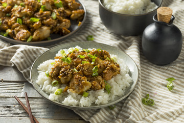 Homemade Sesame Chicken and Rice