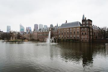 Fototapeta na wymiar Buildings in The Hague, Holland, The Netherlands