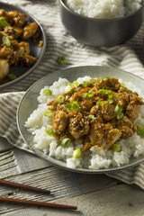 Homemade Sesame Chicken and Rice