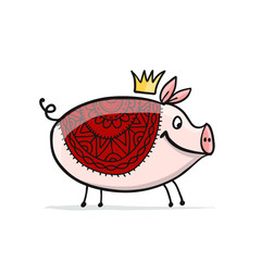 Cute piggy for your design