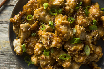 Homemade Sesame Chicken and Rice