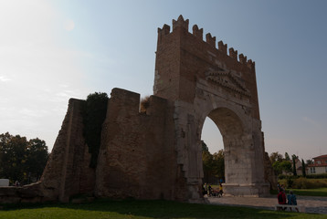 Ancient Roman Arch of August, Rimini, Italy
