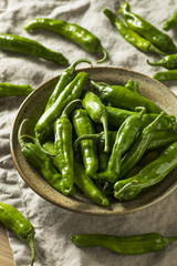 Raw Green Organic Shishito Peppers