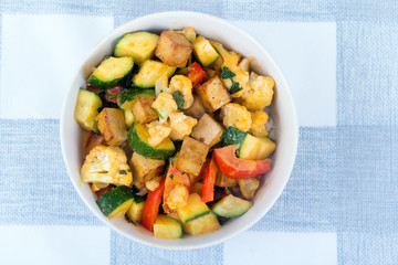 curry tofu bowl