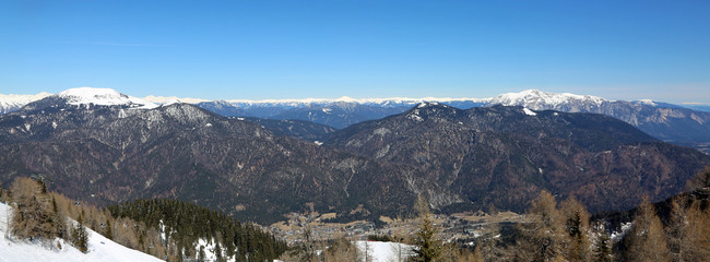 pranoramic view from Lussari Mountain in Northern Italy