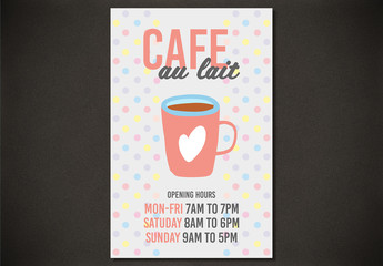 Cafe Hours Poster Layout