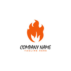fire logo design template
