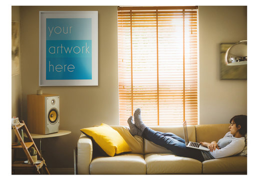 Large Framed Poster Mockup