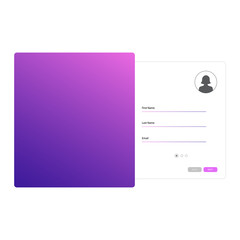 Registration form vector icon, simple illustration for web site or mobile app