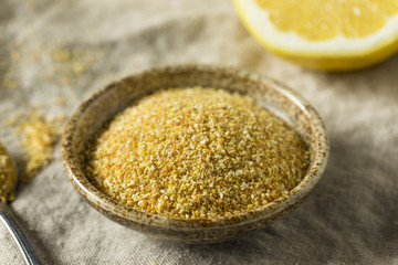 Raw Dry Organic Lemon Rind Zest