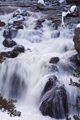 Whitewater over rocky falls