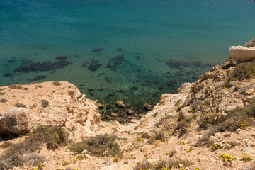 The coast in the blacks of almeria
