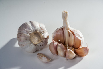 Garlic on White