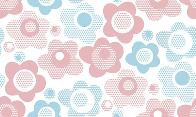 Tapeten Pastel baby style floral seamless pattern. © galyna_p