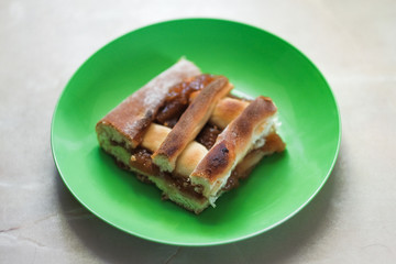 a piece of homemade cake on a plate