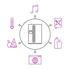 Smart refrigerator, smart home, iot flat - 208423066