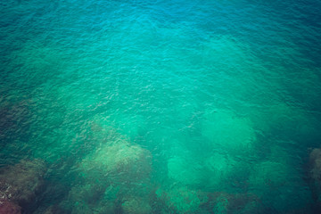 turquoise water from mediterranean sea, Ibiza, Spain