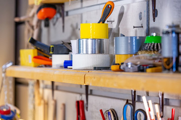 carpentry workshop equipped with the necessary tools