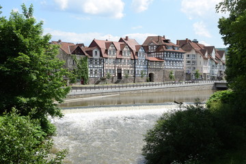 Fototapeta na wymiar Fulda in Hannoversch Münden
