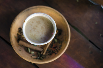 Indian tea masala with spices