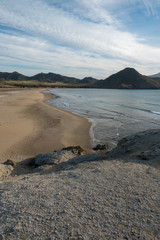 Sunrise on the beach of the Genoveses of Cabo de Gata