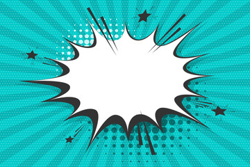 Fototapeta premium Empty comic text speech bubble Pop Art Style