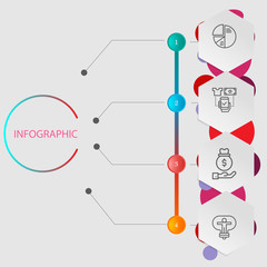 Naklejka premium Set of business and finance icons.Trendy flat line icon pack .Ve