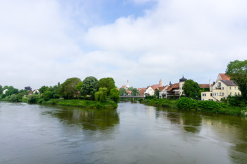 Fototapeta na wymiar Stadt Stadtpanorama Donauwörth panorama