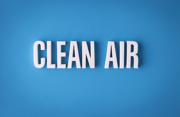 Clean air sign lettering