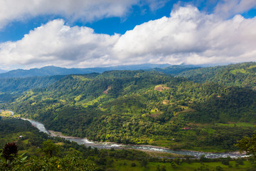 Fototapeta premium Landscapes of the Andean Choco region