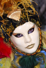 Venezia carnival artist art dress suit mask face sorrow