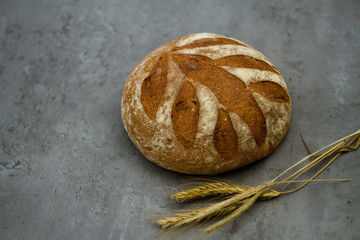 Traditional round rye bread
