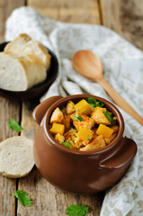 Pumpkin chicken cilantro rice