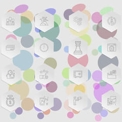 Set vector line icons in flat design business, finance and accounting with elements for mobile concepts and web apps