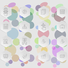 Set vector line icons in flat design business, finance and accounting with elements for mobile concepts and web apps