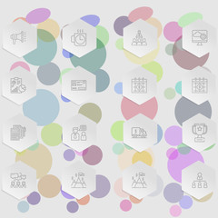 Set of business and finance icons.Trendy flat line icon pack .Vector illustration