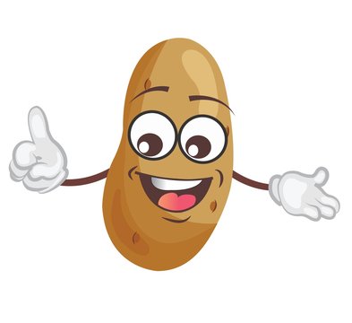cute potato character. cartoon vector illustration