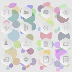 Set of business and finance icons.Trendy flat line icon pack .Vector illustration